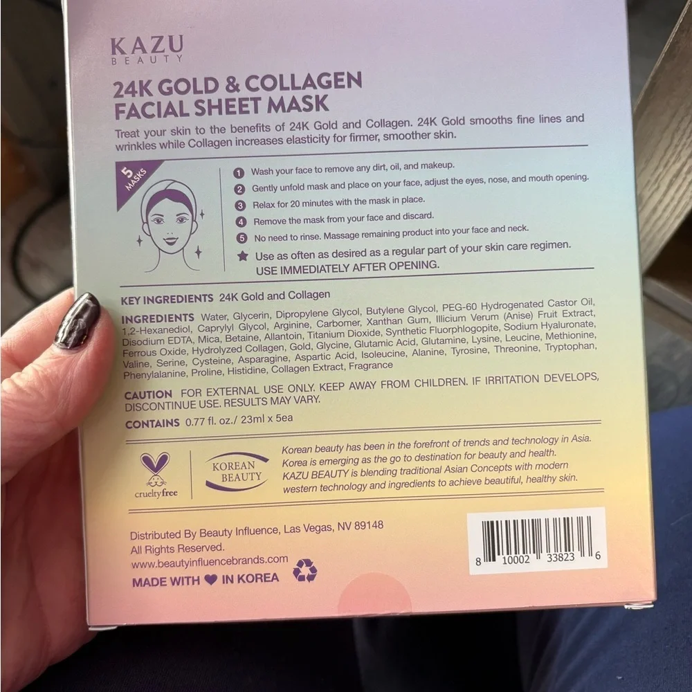 Avocado & Collagen Under Eye Sheet Mask - Green, Yellow, Pink, White